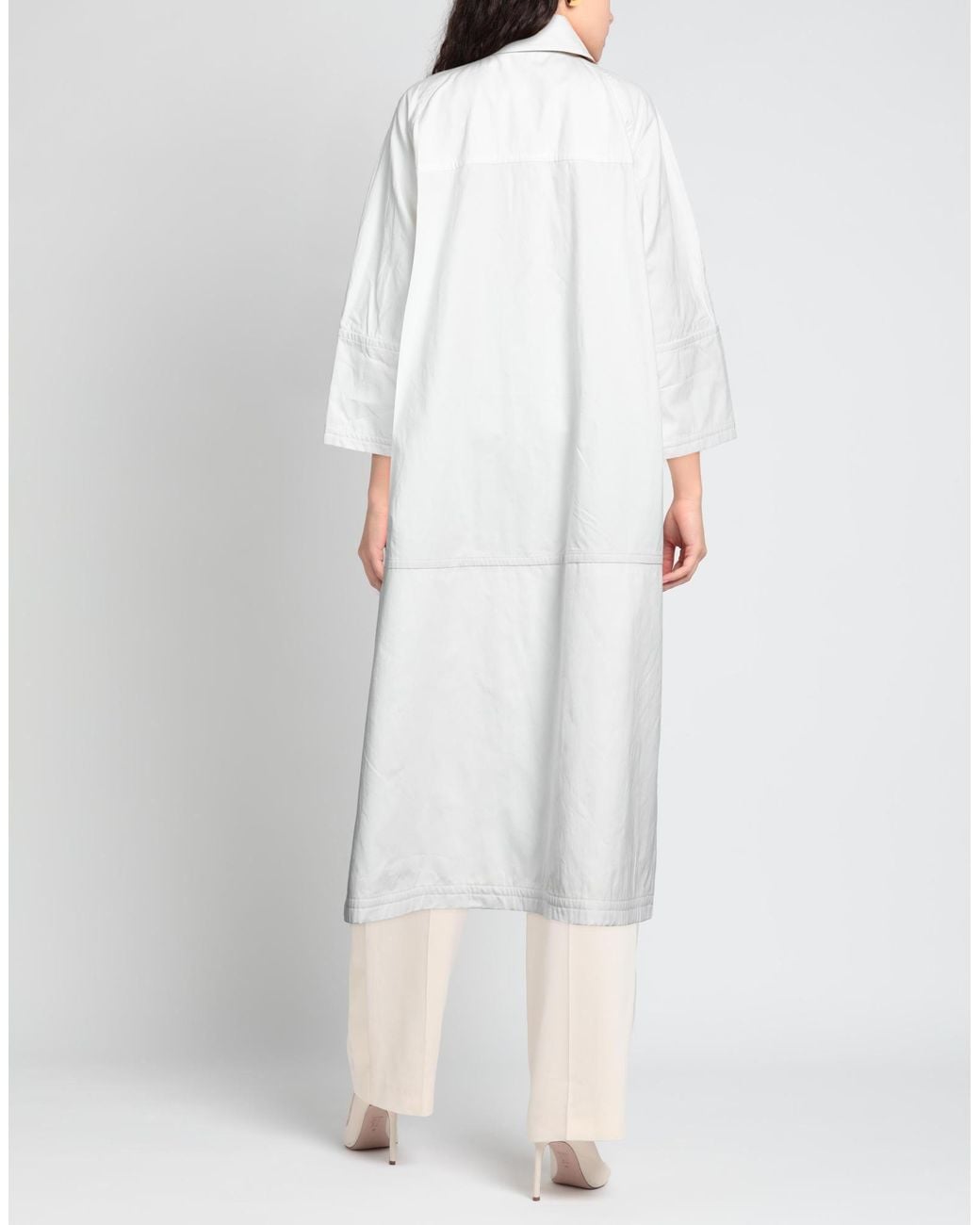 Jil Sander White Overcoat & Trench Coat