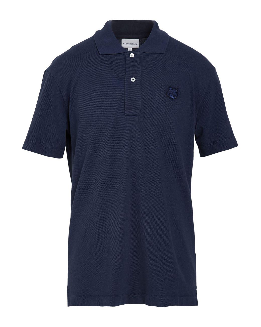 Maison Kitsuné Blue Polo Shirt Cotton for men