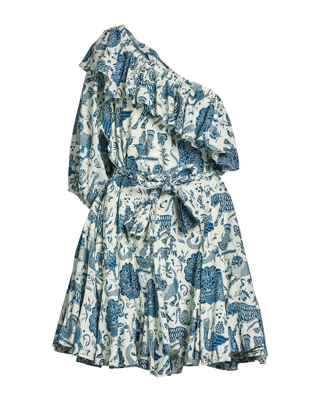 RHODE Blue Mini Dress Cotton