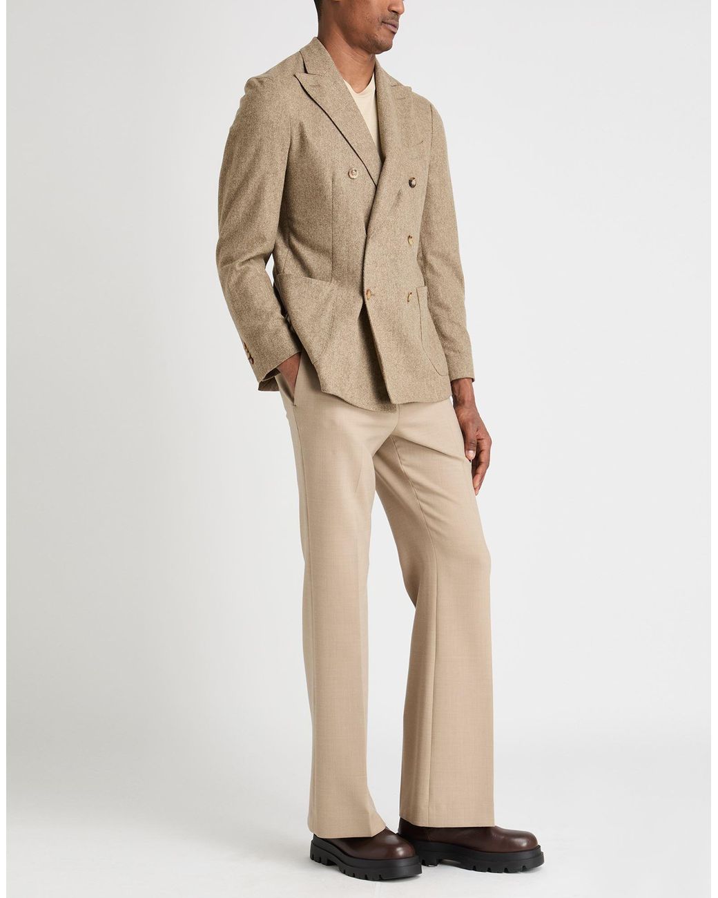 Boglioli Natural Taupe Blazer Virgin Wool for men