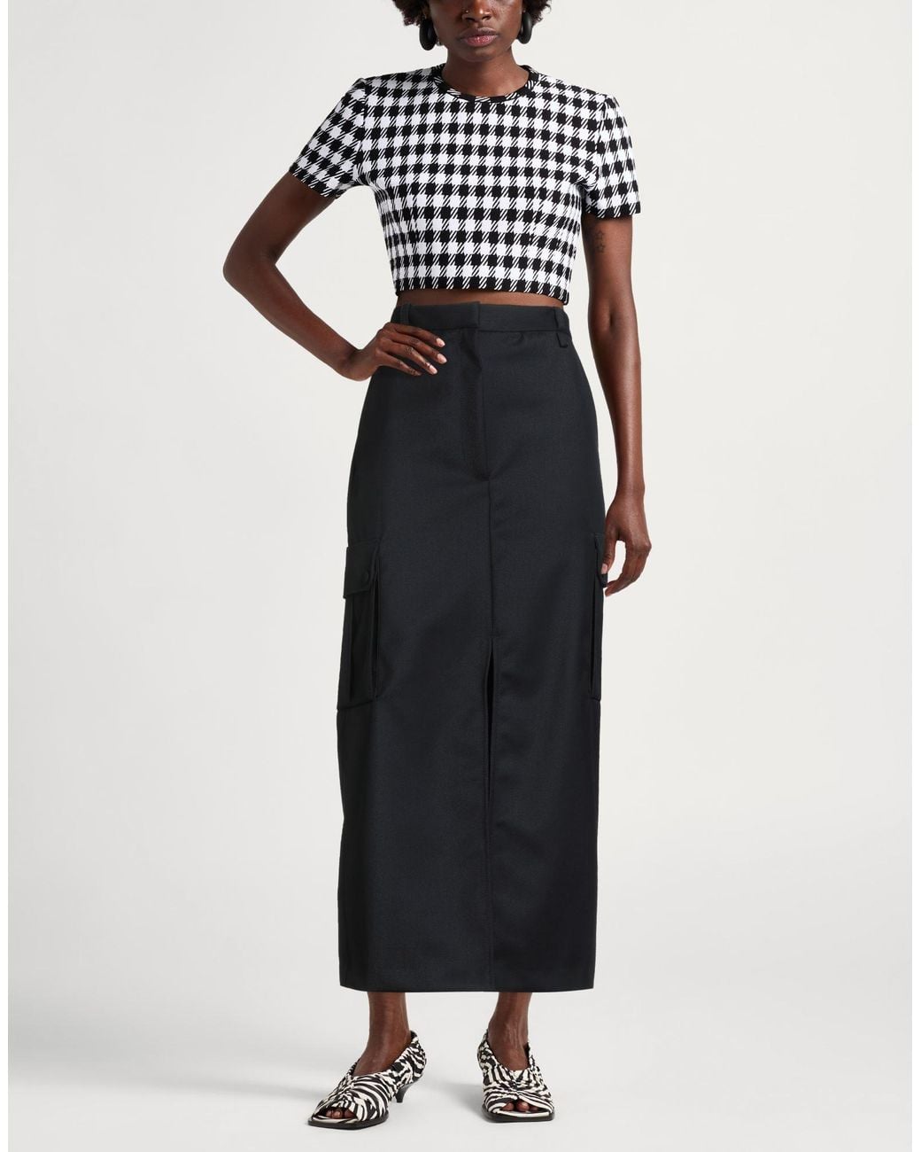 Sandro Black Midi Skirts