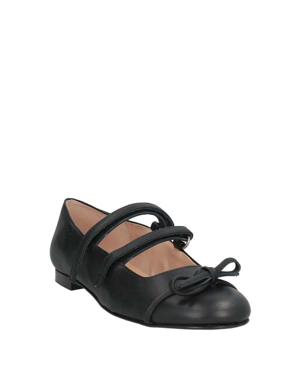 Divine Follie Black Ballet Flats Leather