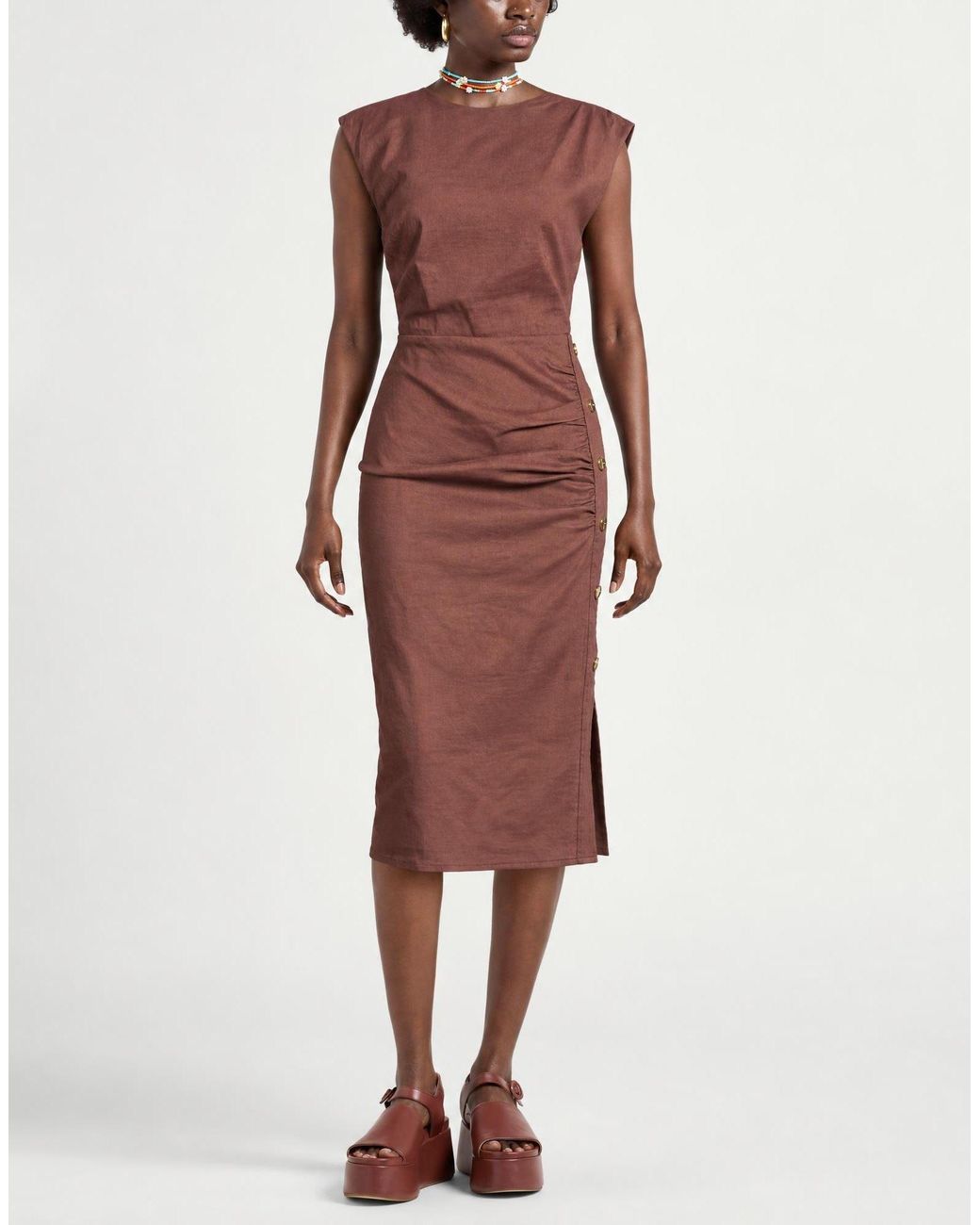 Pinko Purple Midi Dress