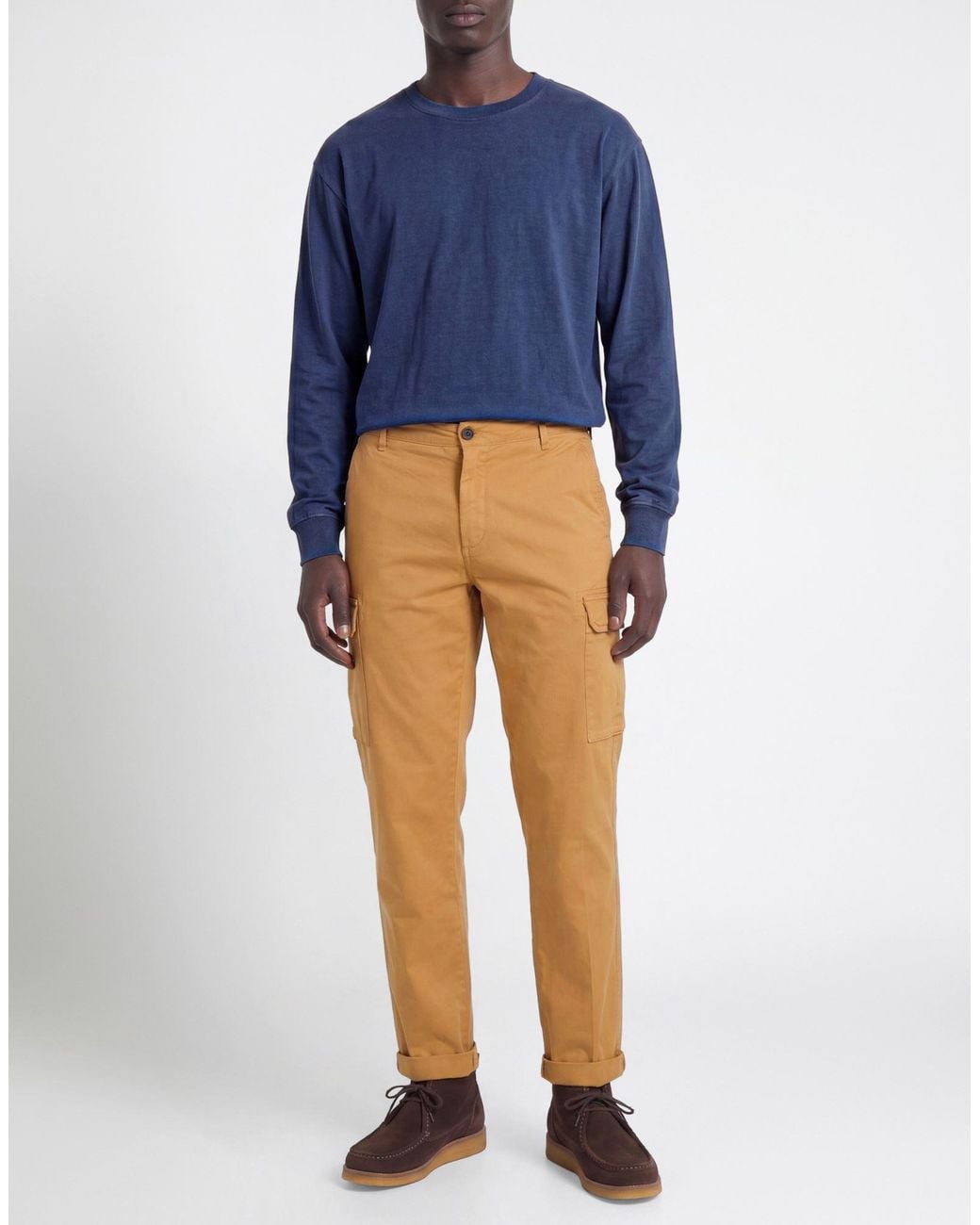 40weft Natural Pants Cotton, Elastane for men