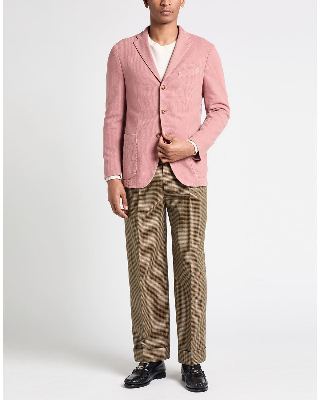 Boglioli Pink Blazer Cotton, Elastane for men