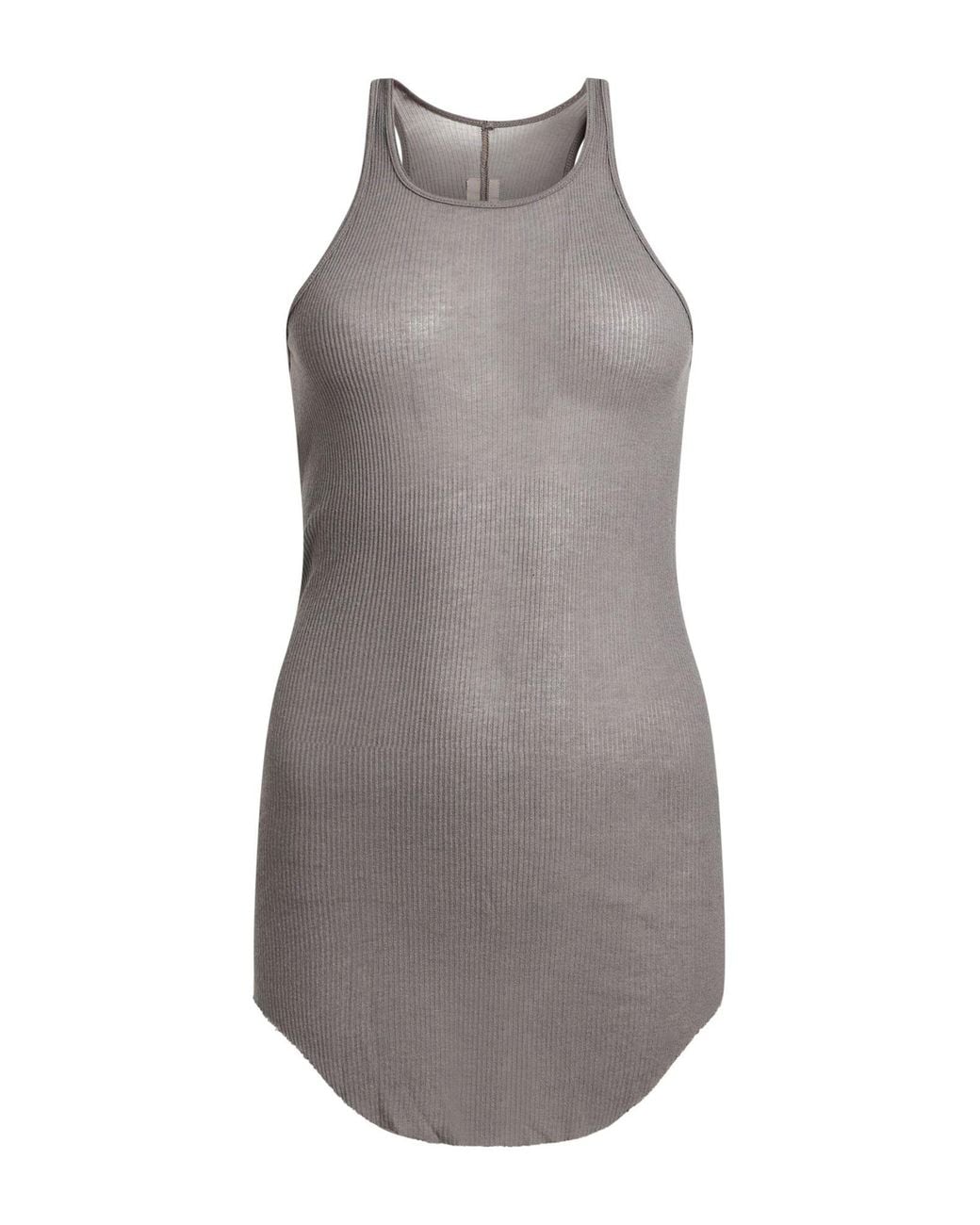 Rick Owens Gray Tank Top Viscose, Silk