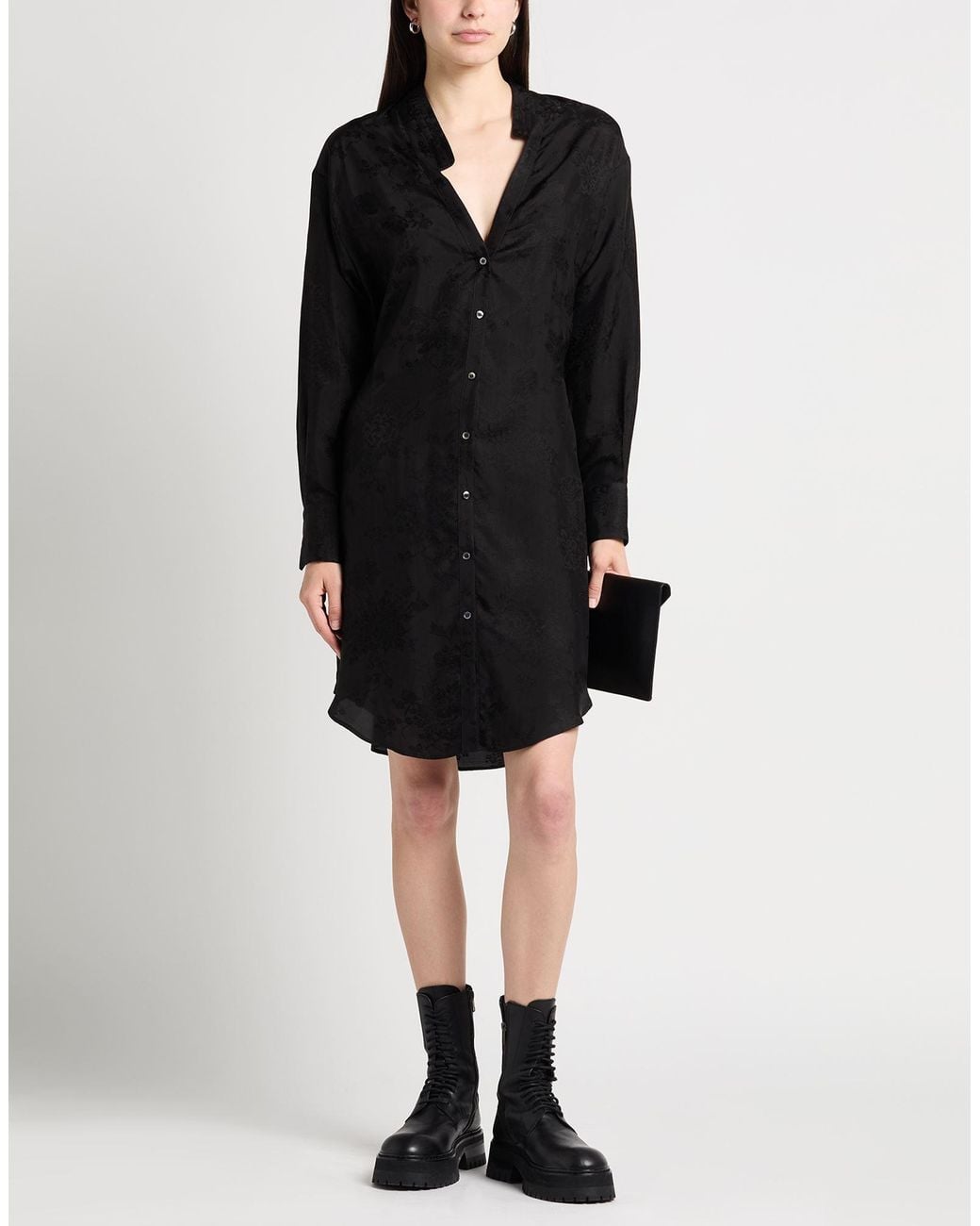 Isabel Benenato Black Mini Dress