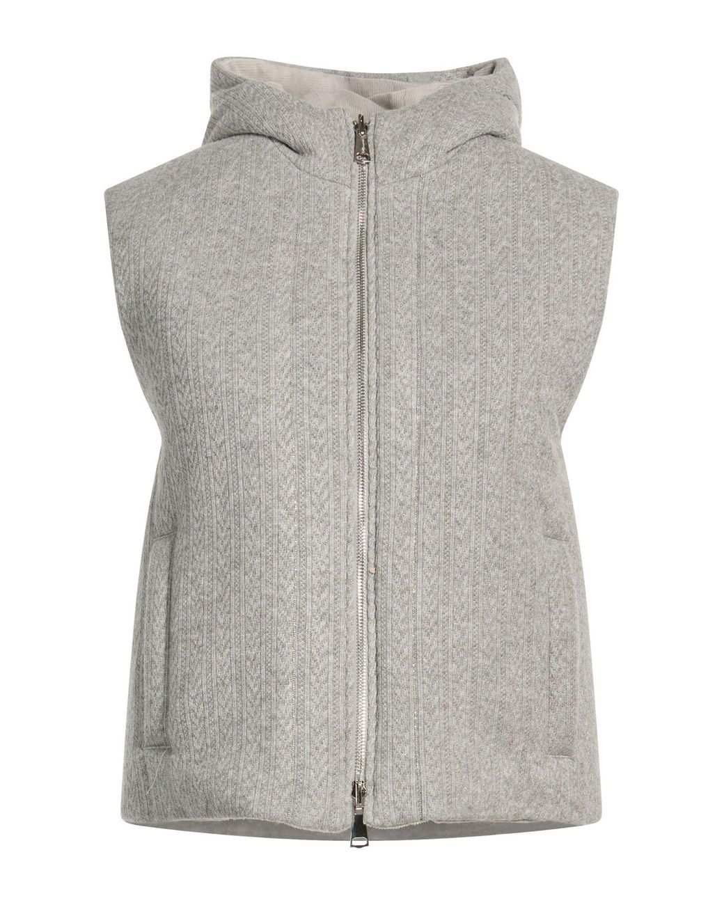 Purotatto Gray Vest Viscose, Polyester, Wool, Elastane