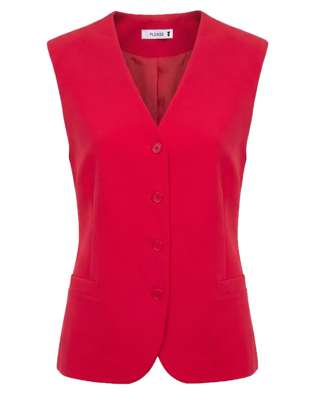 Please Tailored Vest Polyester, Elastane