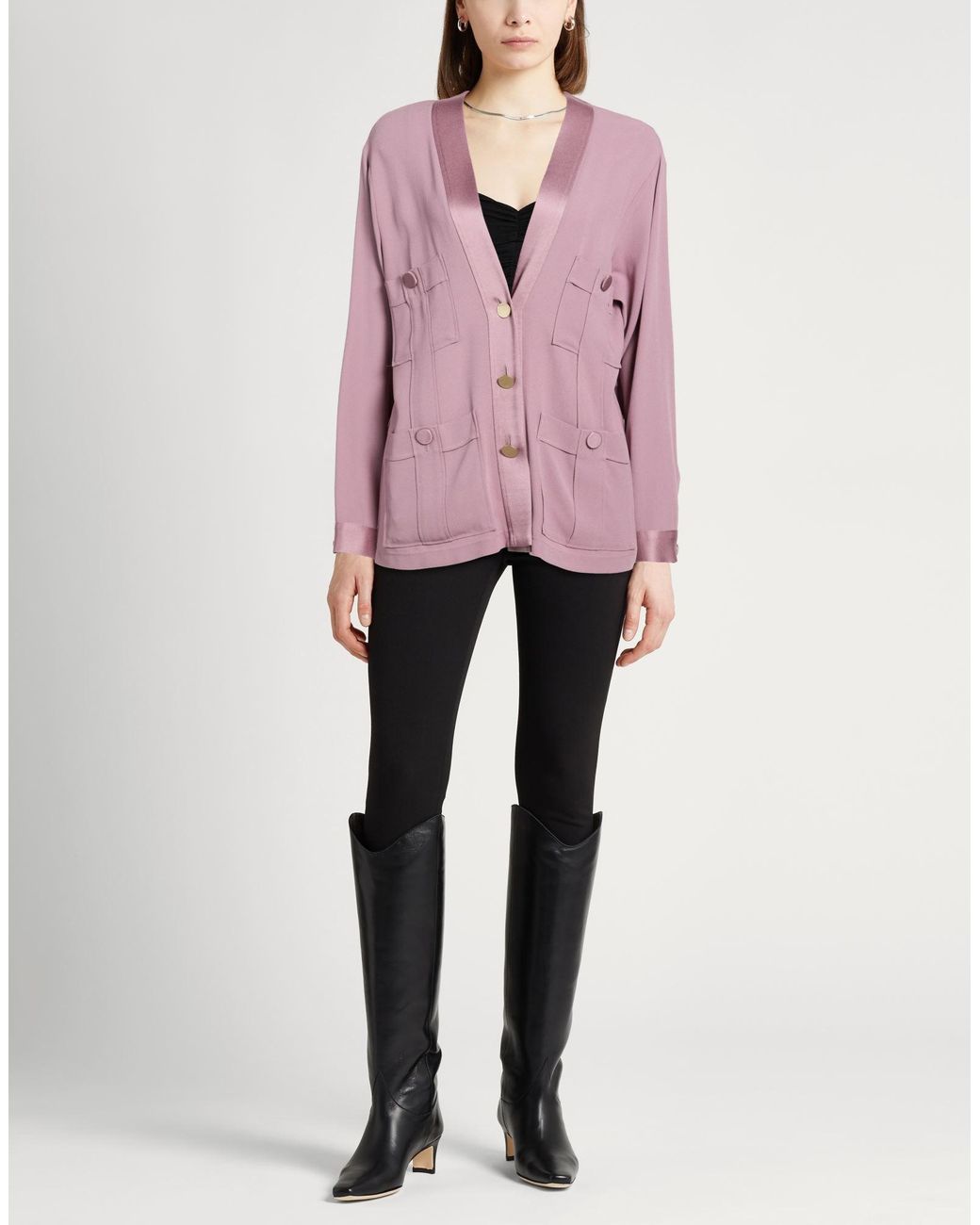 Forte_forte Pink Jacket Acetate, Viscose