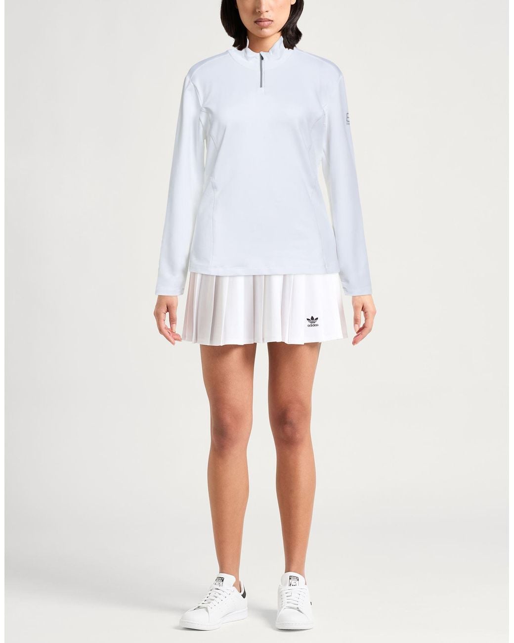 EA7 White Sweatshirt Polyester, Elastane