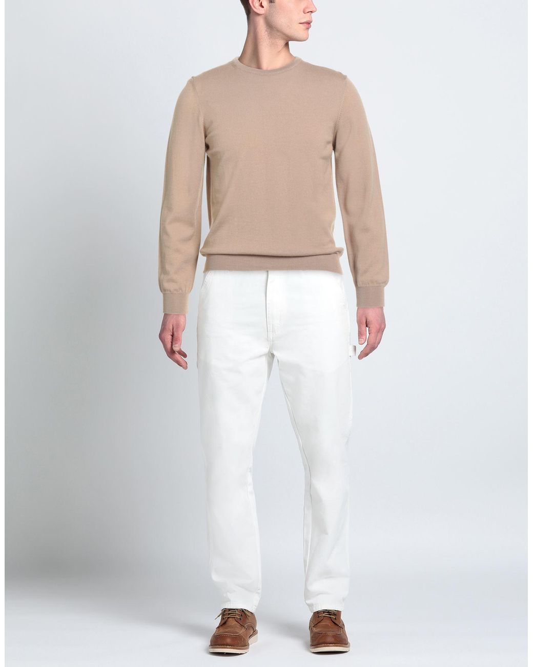 Heritage Natural Sand Sweater Merino Wool for men