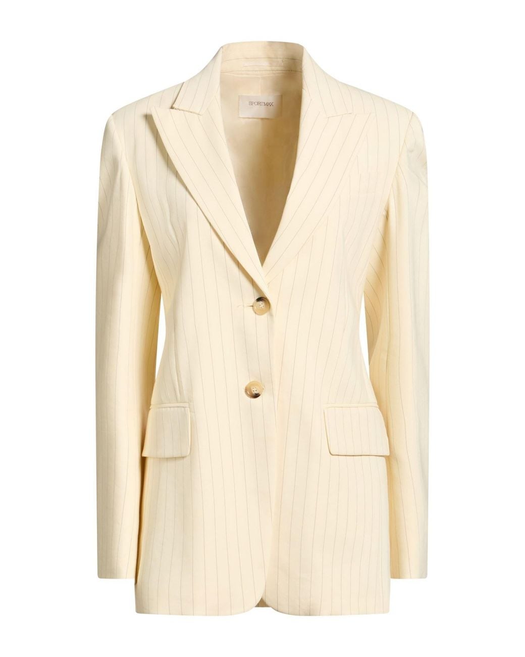 Sportmax Natural Blazer Ramie, Viscose, Elastane, Polyester