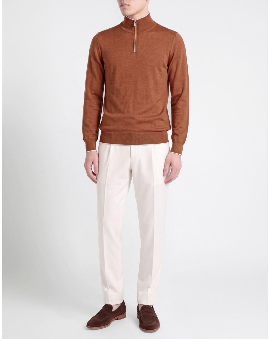 Fedeli Brown Jumper for men
