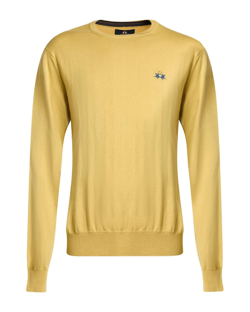 La Martina Yellow Sweater Cotton, Wool for men