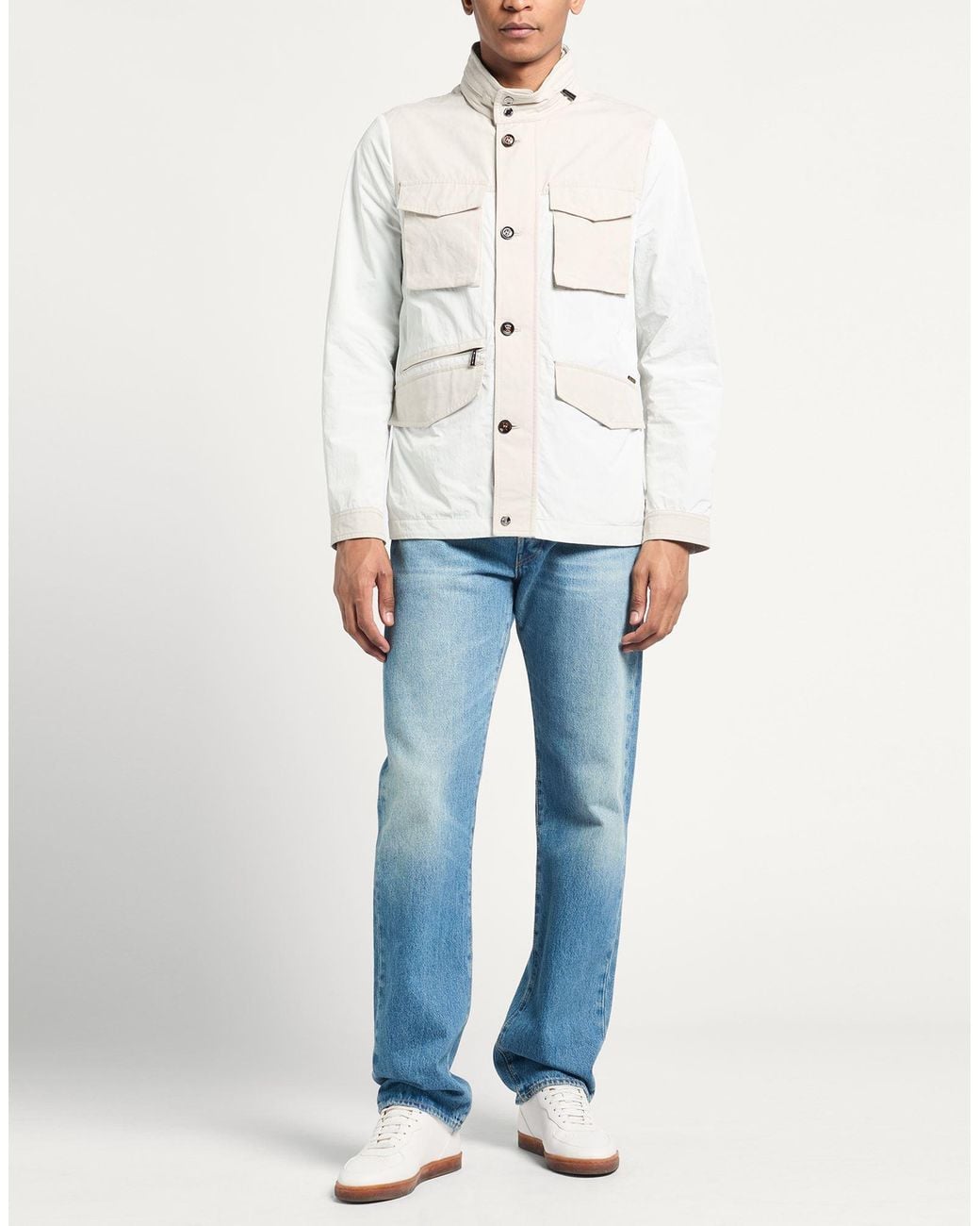 Moorer Natural Jacket Polyester, Polyamide, Cotton for men