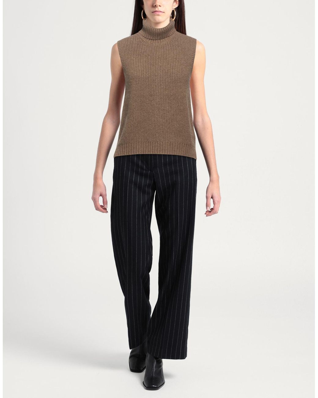 Purotatto Brown Turtleneck Cashmere