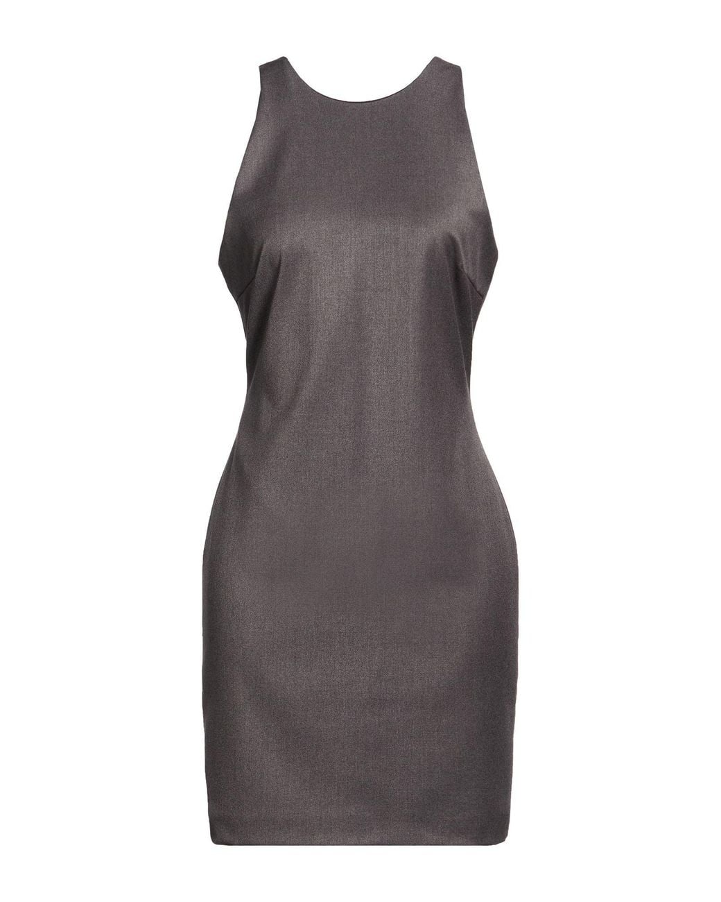 Carla G Gray Mini Dress Polyester, Viscose, Elastane