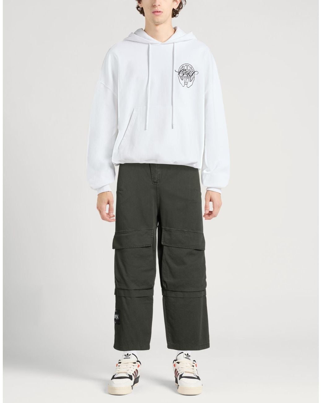 DISCLAIMER Gray Military Pants Cotton for men