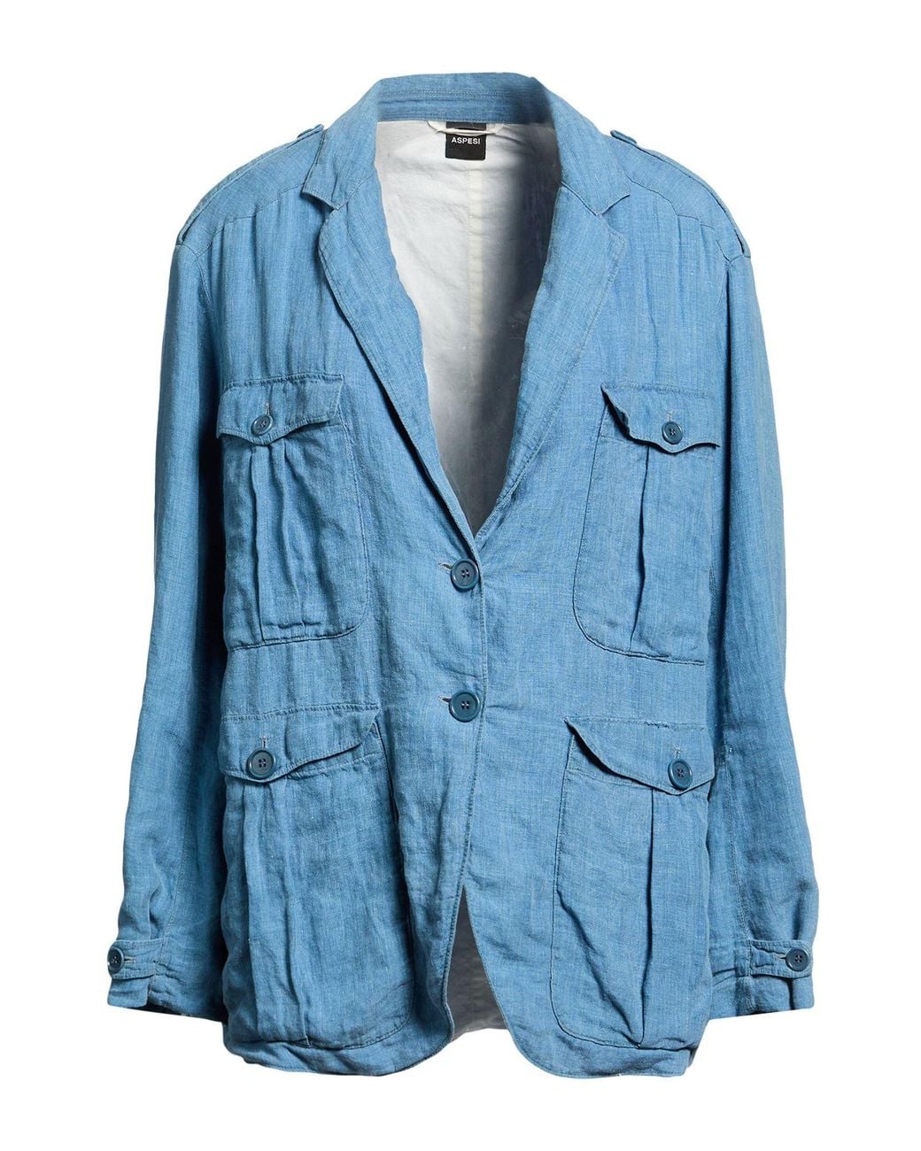 Aspesi Blue Blazer Linen