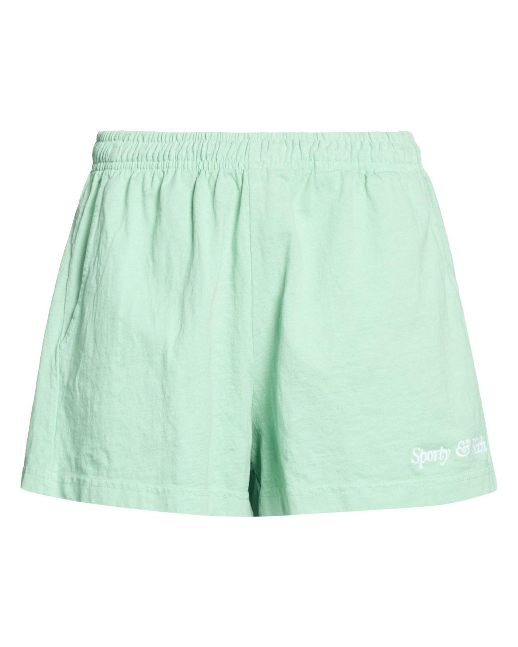 Sporty & Rich Green Light Shorts & Bermuda Shorts Cotton