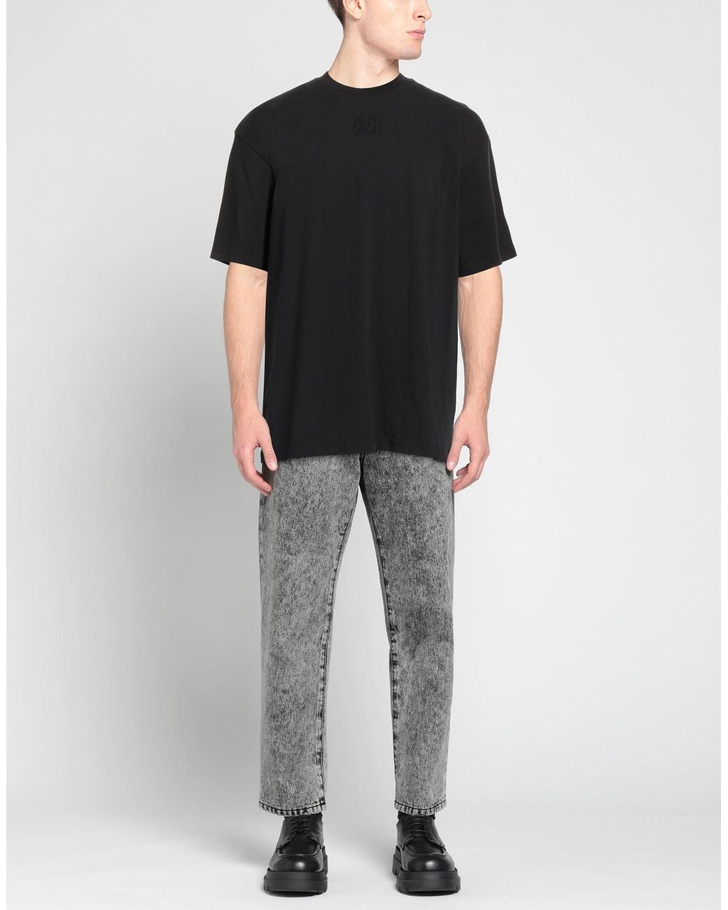 44 Label Group Black T-Shirt Cotton for men