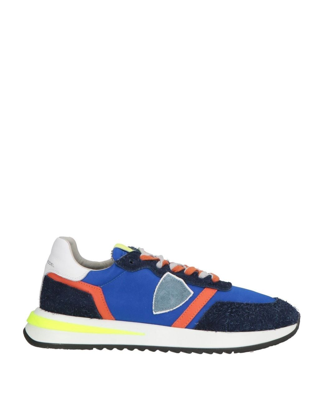 Philippe Model Blue Sneakers Leather, Textile Fibers for men