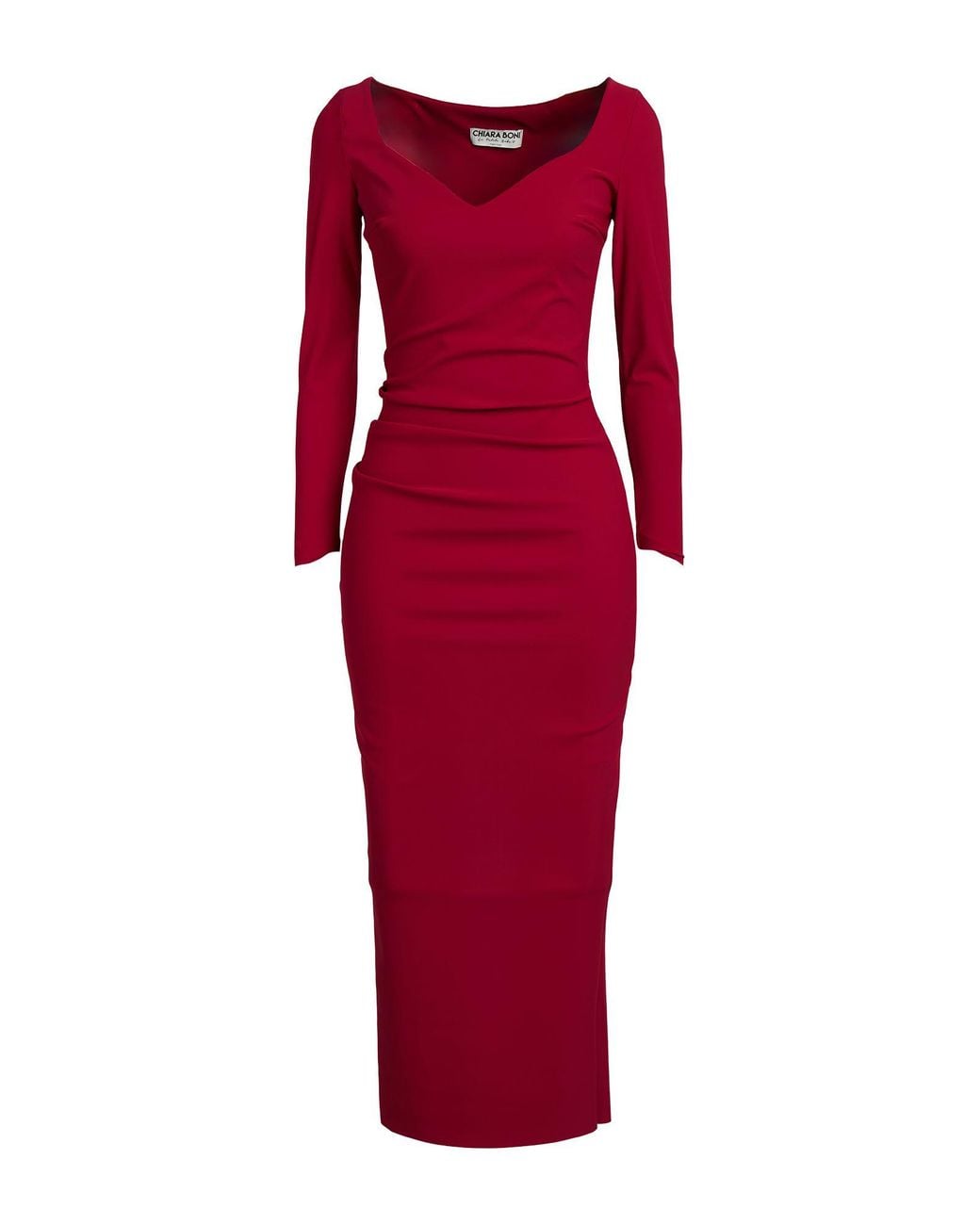 La Petite Robe Di Chiara Boni Red Brick Midi Dress Polyamide, Elastane
