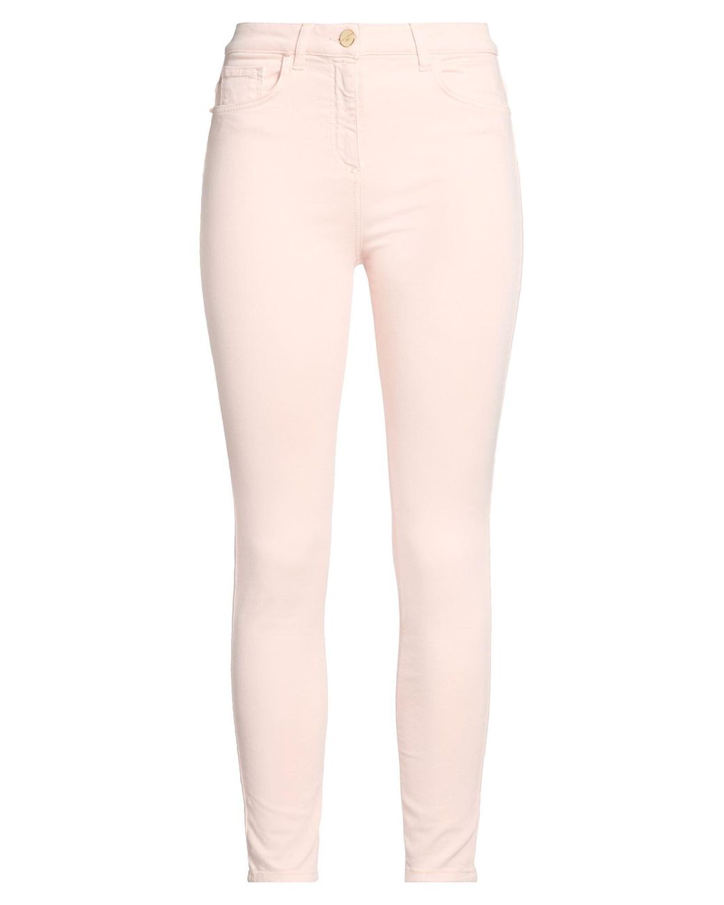 Elisabetta Franchi Pink Jeans Cotton, Elastomultiester, Elastane
