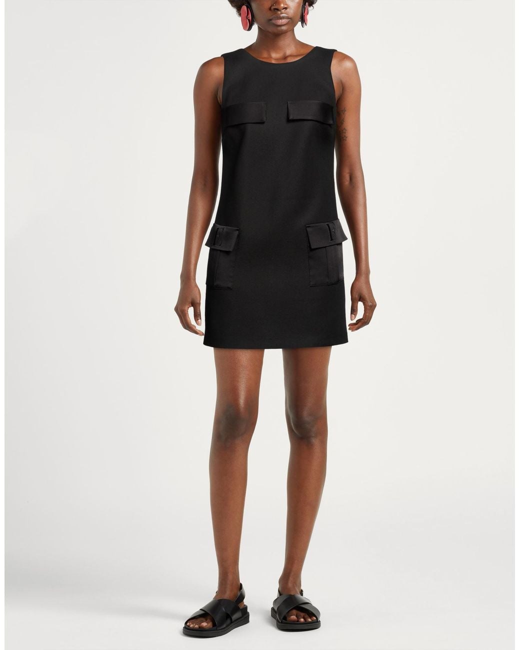 Elisabetta Franchi Black Mini Dress Viscose, Polyamide, Elastane