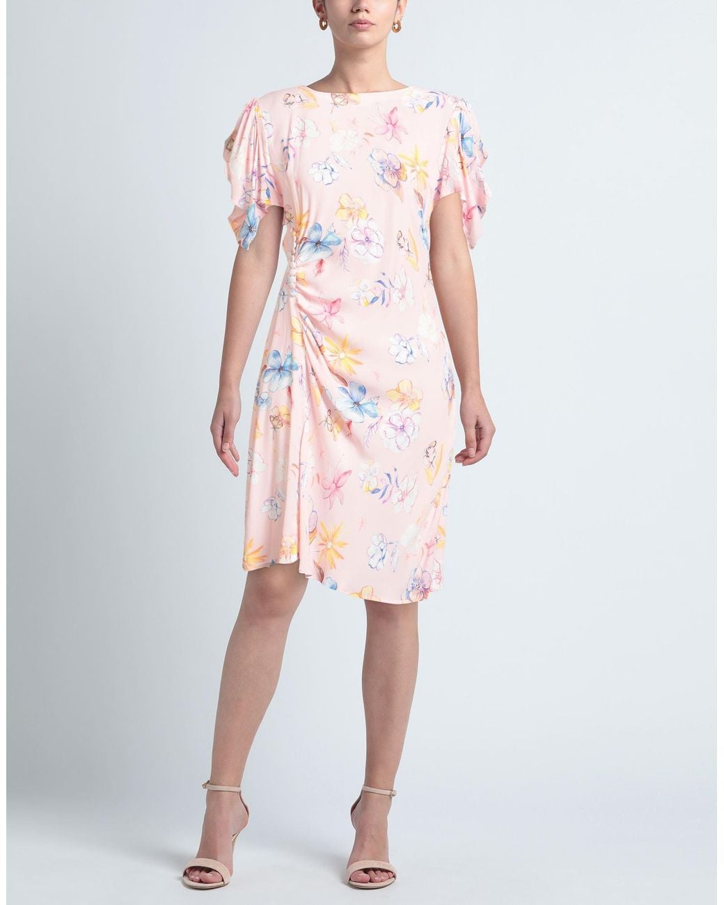 Mar De Margaritas Pink Light Mini Dress Viscose