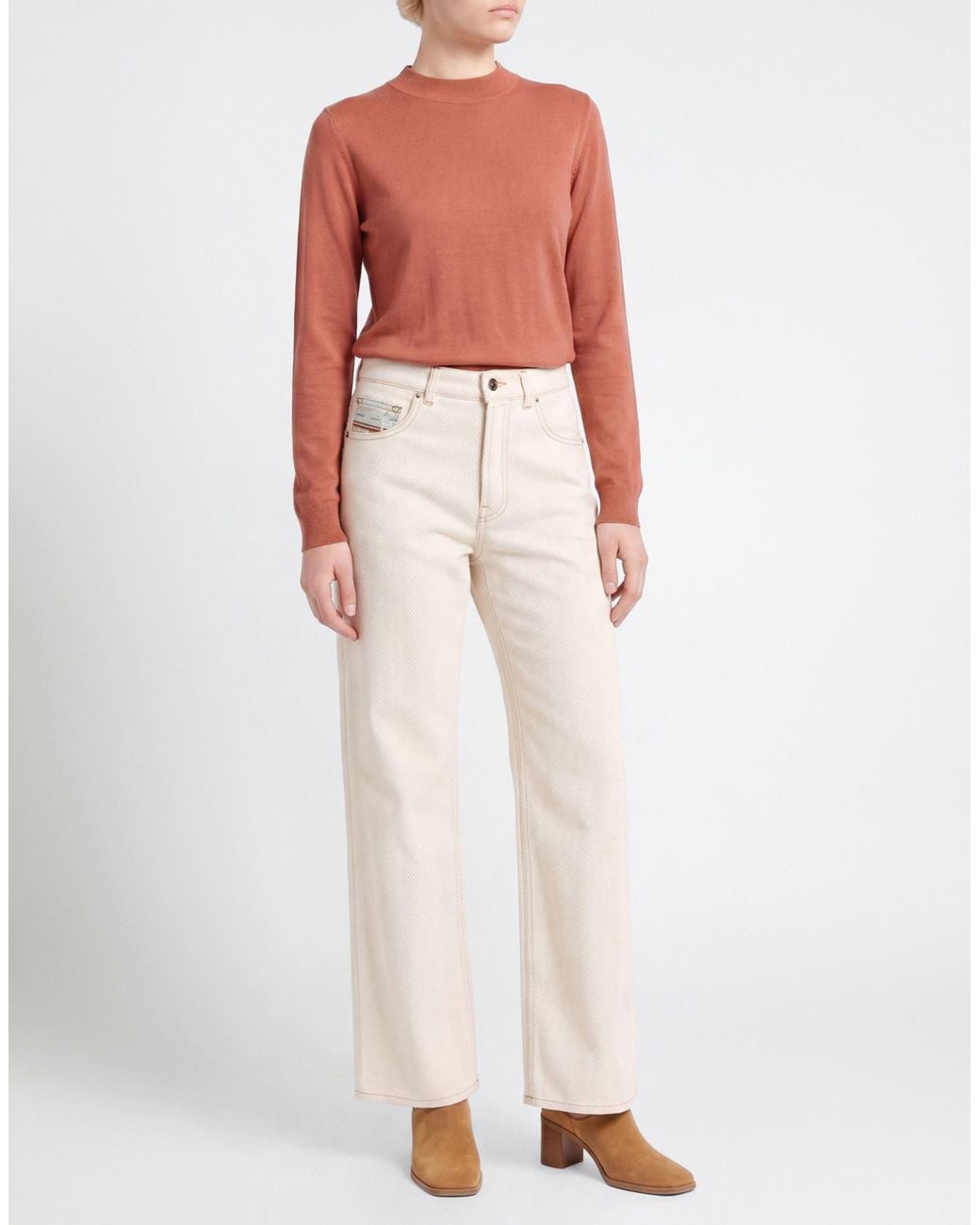 Missoni White Cream Pants Cotton, Viscose, Metal Fiber