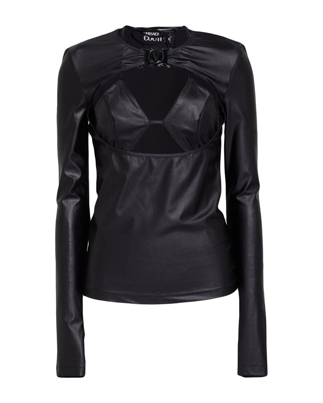Versace Jeans Couture Black Top Polyamide, Elastane