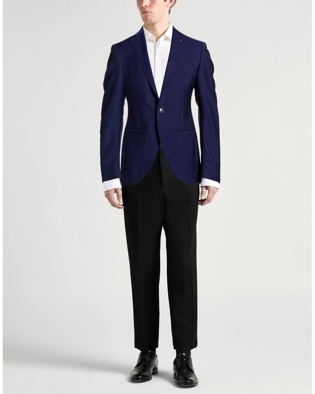 Luigi Bianchi Blue Blazer Wool, Mohair Wool for men