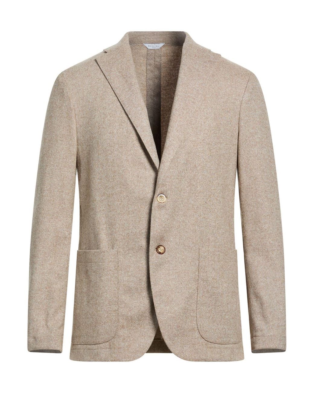 Boglioli Natural Blazer Virgin Wool, Polyamide, Silk, Polyester, Elastane for men