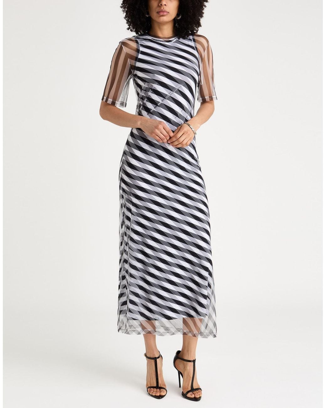 Sportmax White Maxi Dress Polyamide, Elastane