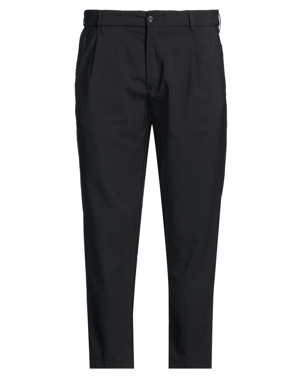 Yes London Black Pants Polyester, Virgin Wool, Elastane for men