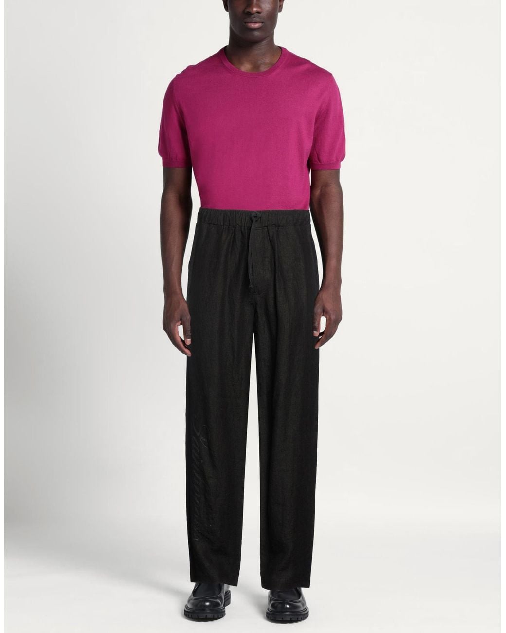 SAINTWOODS Black Trouser for men