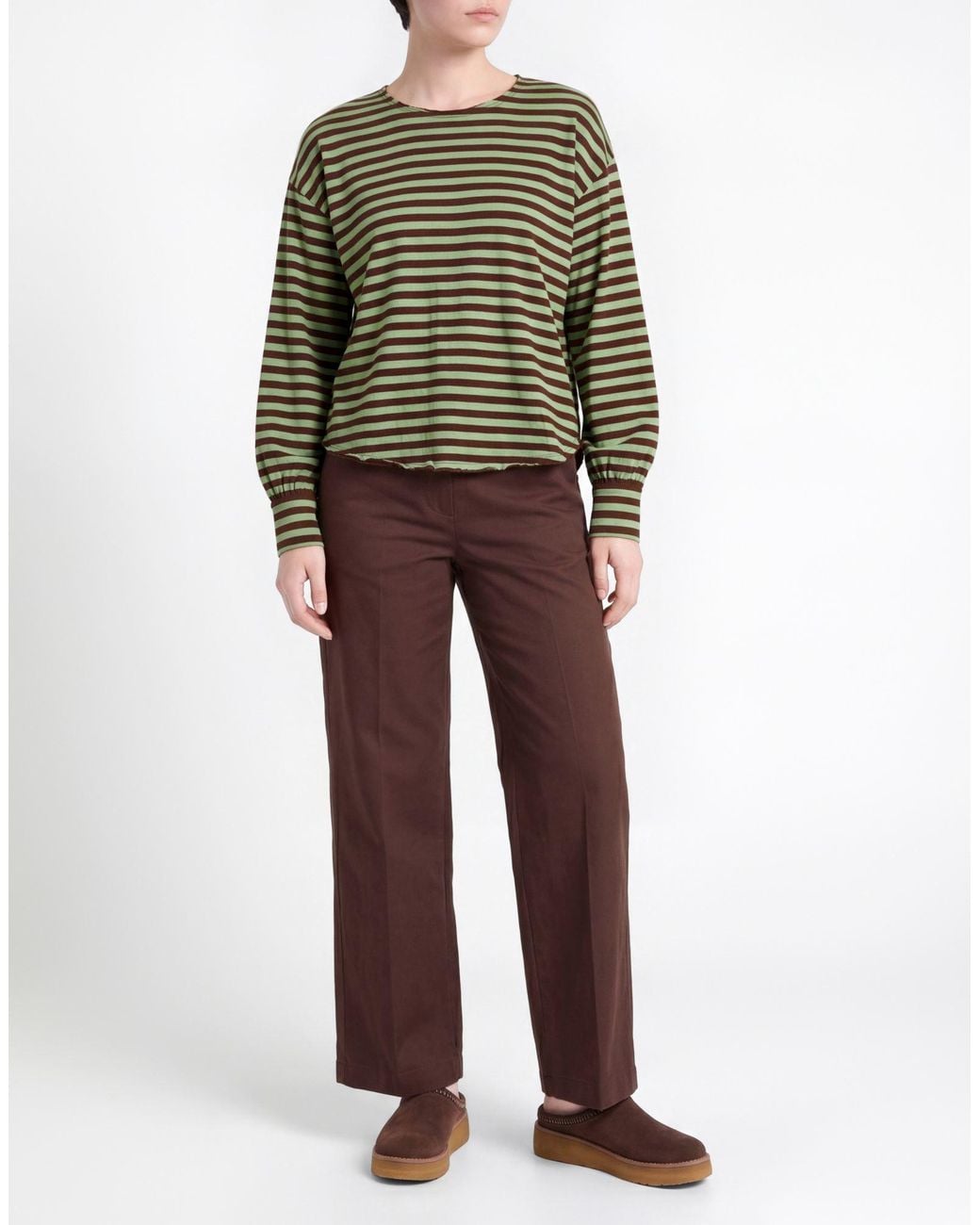 Majestic Filatures Green T-Shirt Cotton, Cashmere