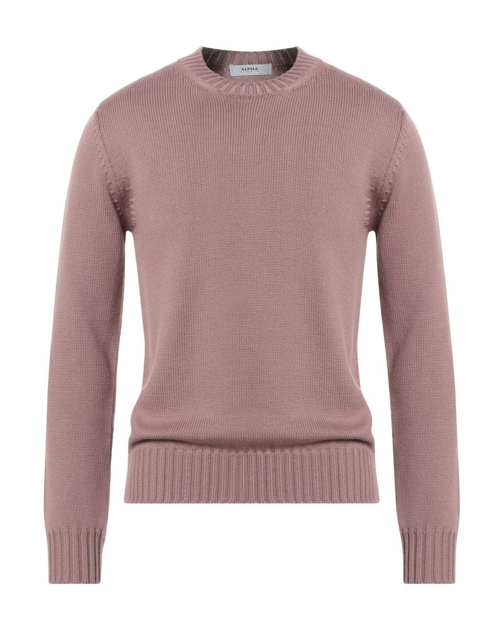 Alpha Studio Pink Antique Rose Sweater Wool for men