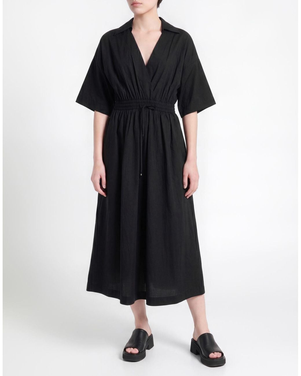 Ottod'Ame Black Midi Dress