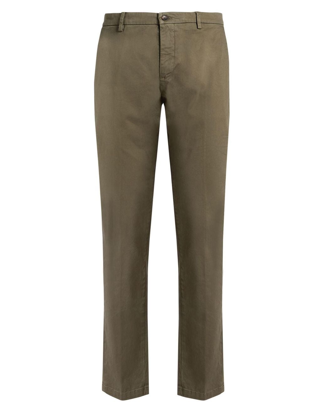 Yan Simmon Green Pants Cotton, Elastane for men