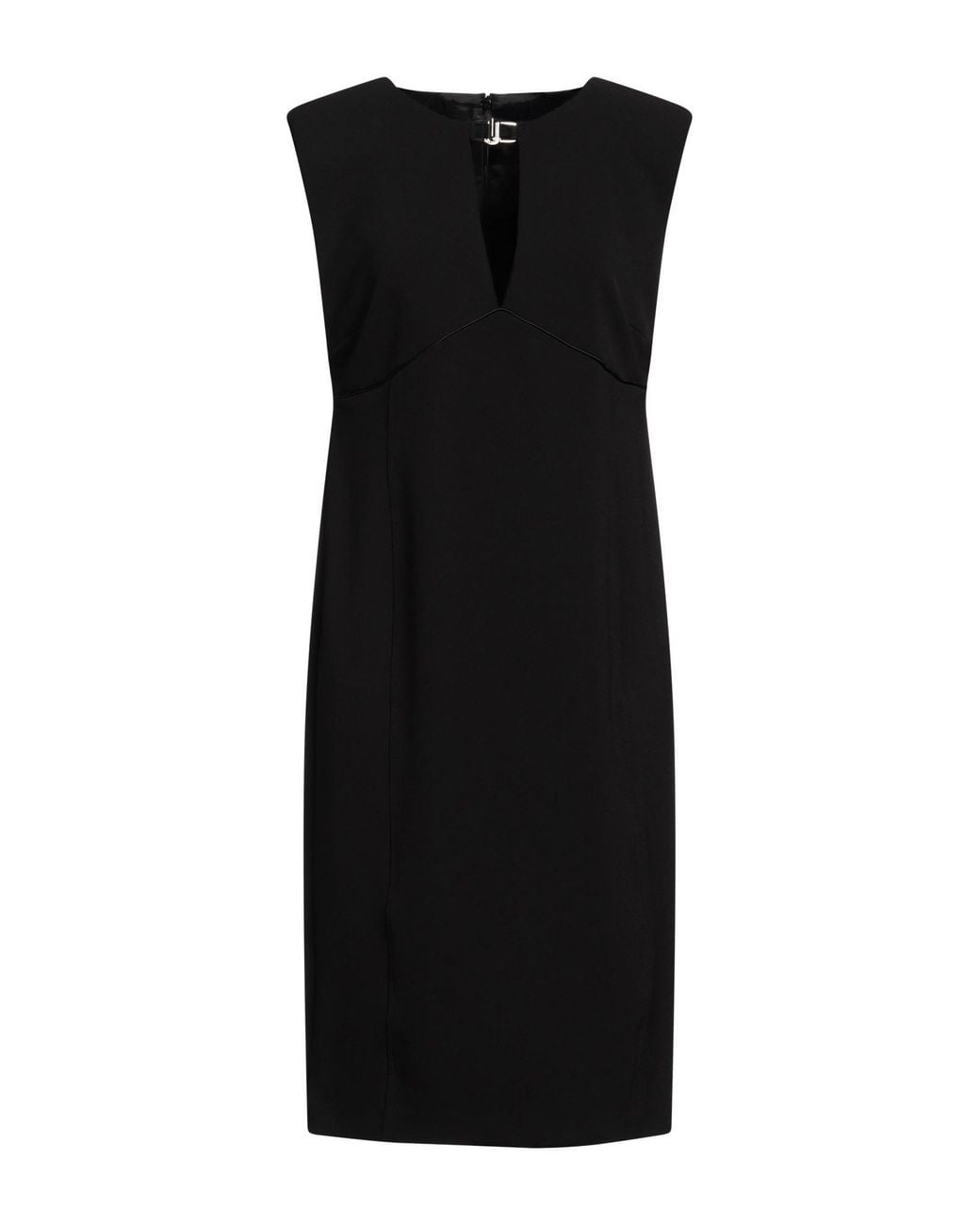 Liu Jo Black Midi Dress Polyester, Elastane