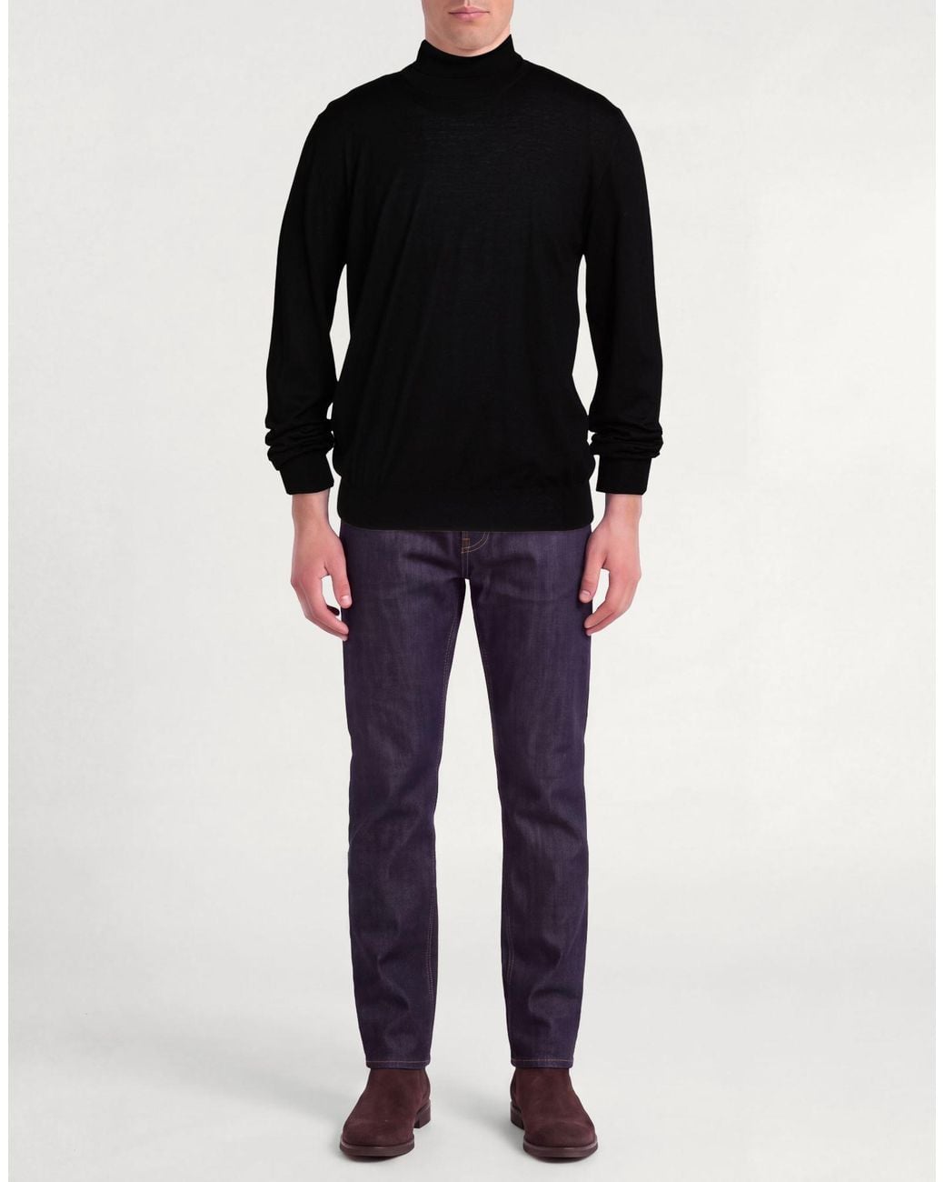 Col Roulé Boglioli pour homme en coloris Black