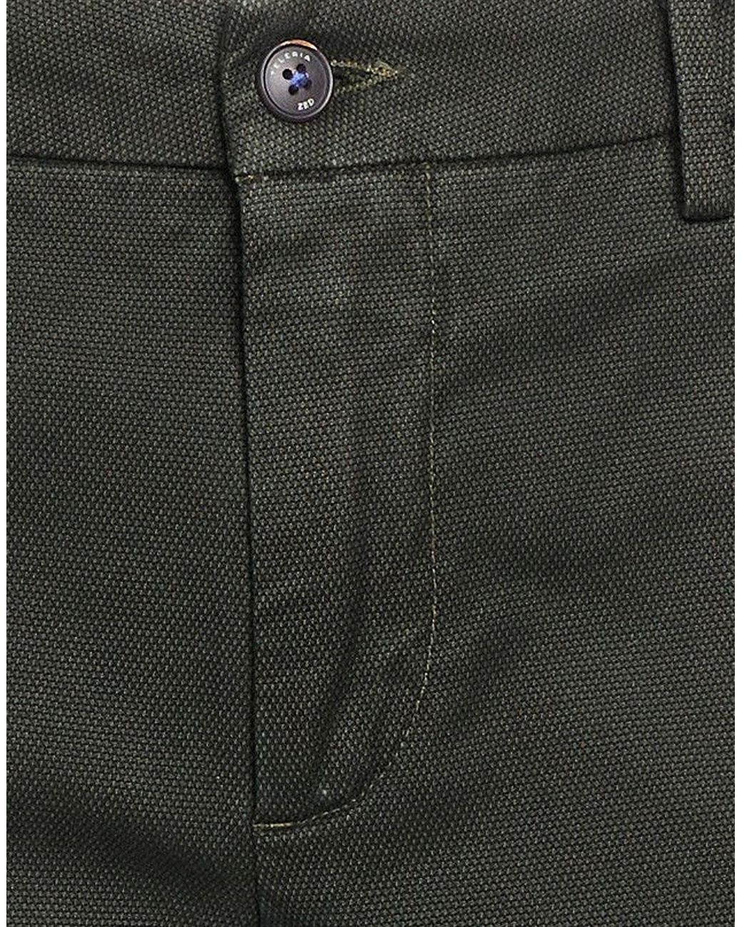 Teleria Zed Gray Dark Pants Cotton, Elastane for men