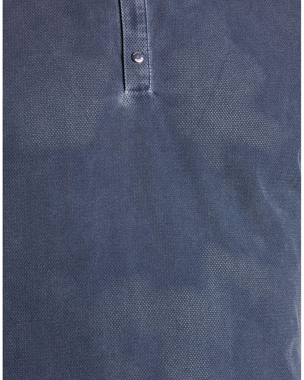 Moorer Blue Polo Shirt Polyamide, Elastane for men