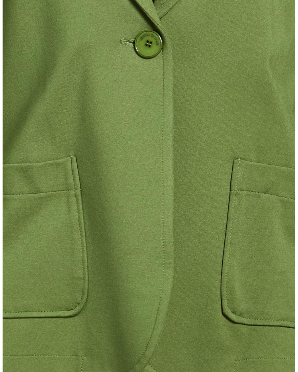 Diana Gallesi Green Blazer Viscose, Polyamide, Elastane