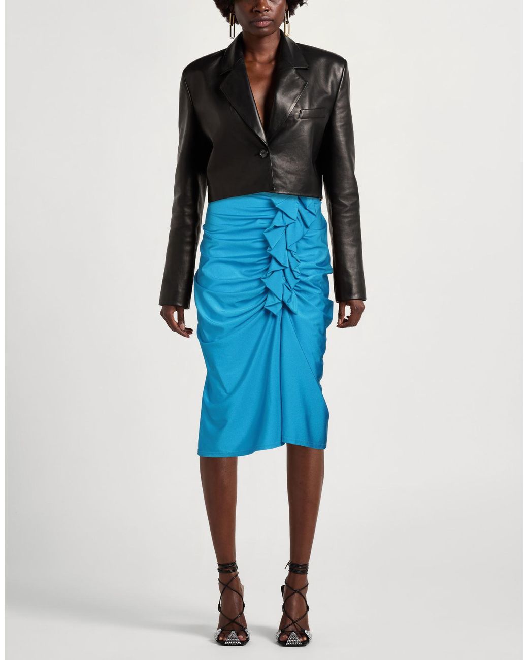 Twinset Blue Midi Skirt