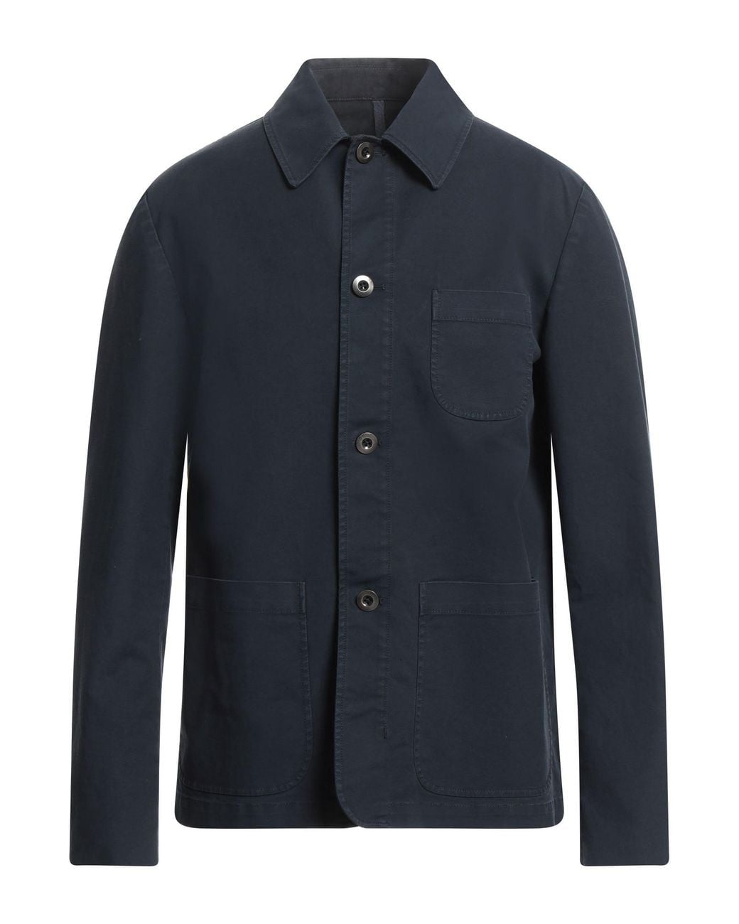 Slowear Blue Jacket Cotton, Elastane for men