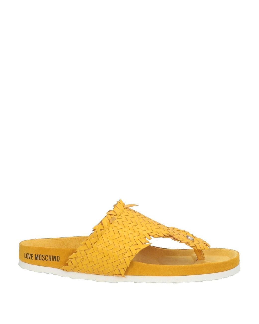 Love Moschino Yellow Thong Sandals
